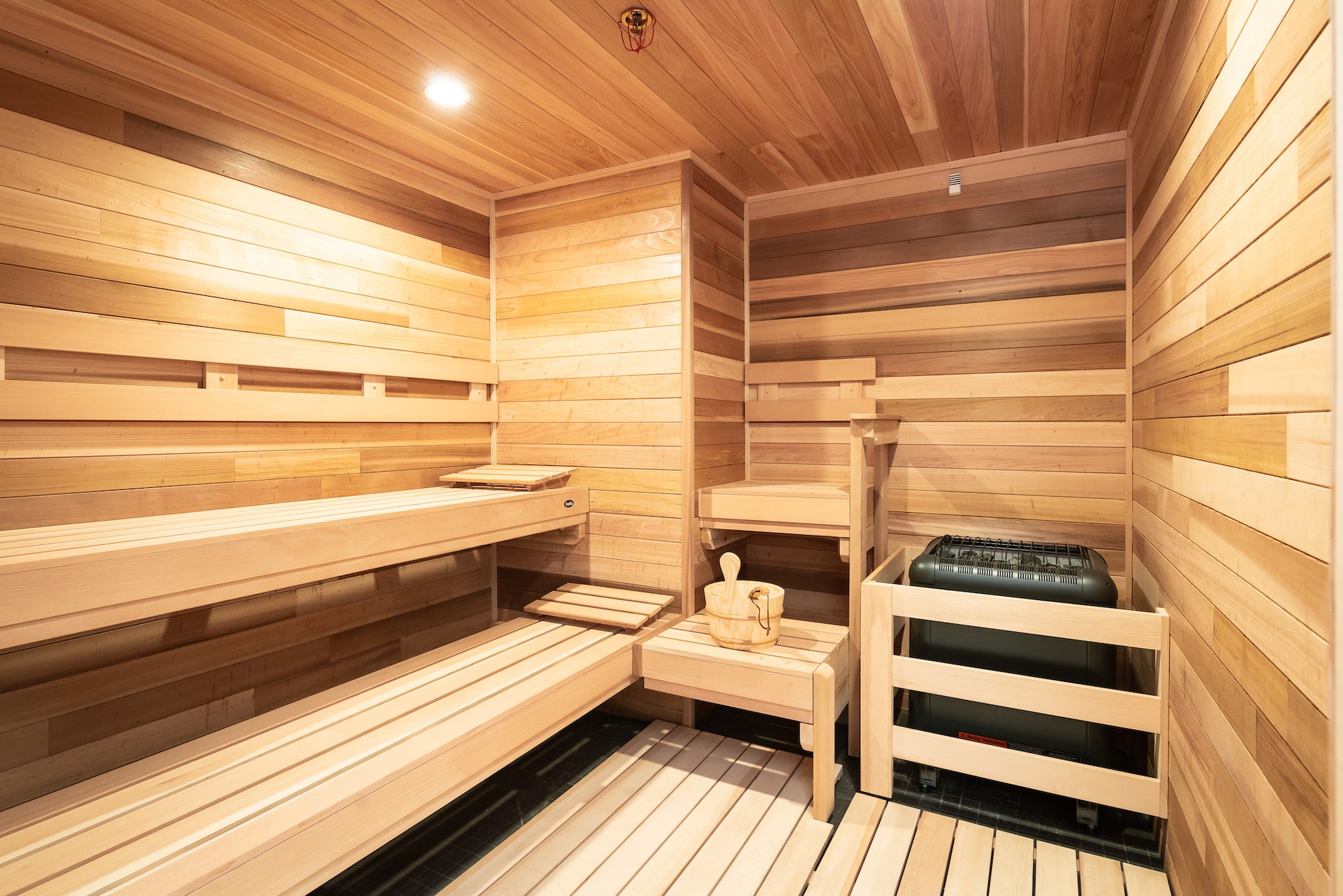 Dry Saunas in the locker rooms at Level Fitness Club premier full-service gym in Yorktown Dry Saunas in the locker rooms at Level Fitness Club premier full-service gym in Yorktown