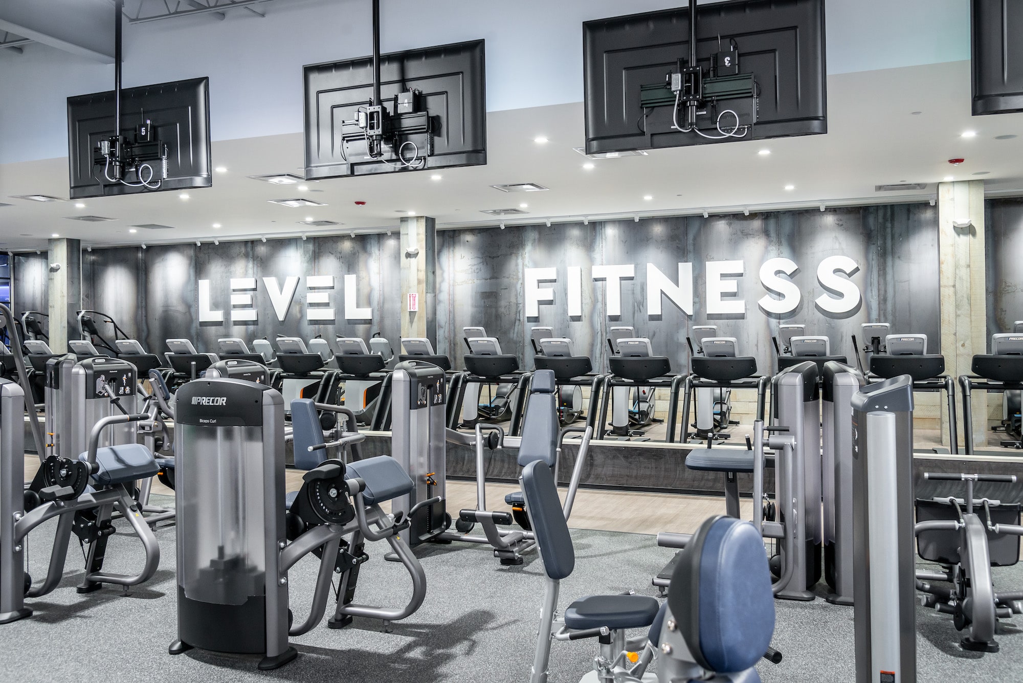 Gym Floor at Level Fitness Club premier full-service gym in Yorktown